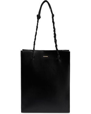 Jil Sander Tangle Small Leather Tote - Black