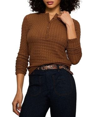Sanctuary Not So Basic Textured Top - Blue