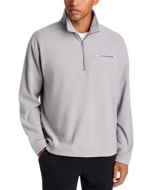 Vuori Aspen Stand Collar Quarter Zip Sweater - Gray