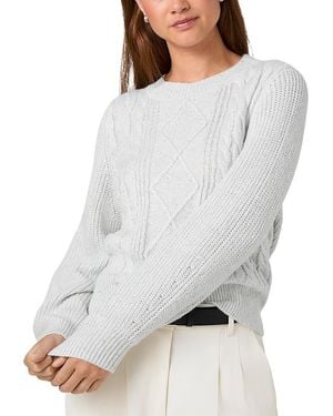 French Connection Micro Sequin Crewneck Sweater - Gray