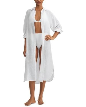 Polo Ralph Lauren Boyfriend Maxi Shirt Swim Cover-Up - White