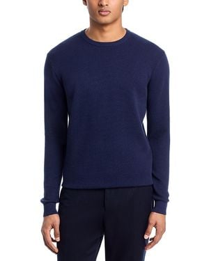Peter Millar Coolspun Lite Textured Crewneck Sweater - Blue