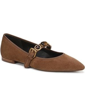 Veronica Beard Selene Charm Flats - Brown