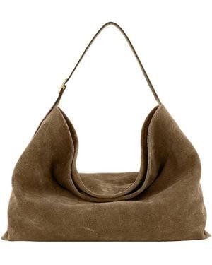 Vince Medium Suede Hobo Bag - Metallic