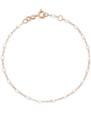 Gigi Clozeau 18K Rose Resin Bead Chain Bracelet - Natural