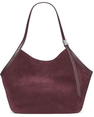 Kate Spade Deco Suede Tulip Tote Bag - Purple