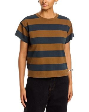 Rag & Bone Kelly Stripe Boxy Jersey Tee - Black