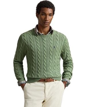 Polo Ralph Lauren Cable Knit Cotton Sweater - Green