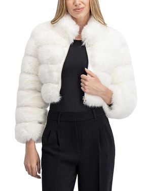 Lyla Grant Faux Fur Fox Bolero - White