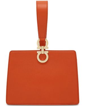 Ferragamo Mini Leather Clutch - Red