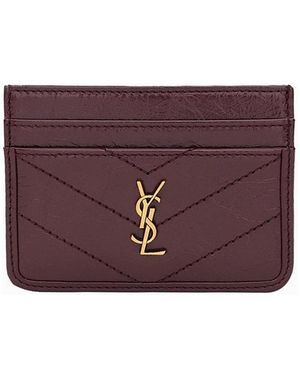 Saint Laurent Niki Card Case - Purple