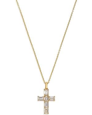 Roberto Coin 18K Diamond Cross Pendant Necklace, 16-18 - Metallic
