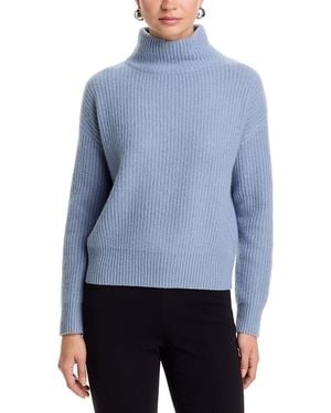 C by Bloomingdale's Cashmere 100% Cashmere Mock Neck Sweater - Blue