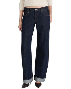 FRAME The Cuffed Low Bow Low Rise Jeans - Blue