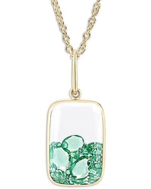 Moritz Glik 18K Emerald Shaker Pendant Necklace, 16-18 - Green