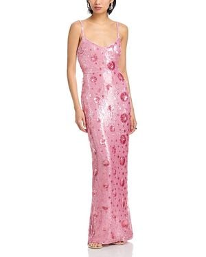 L'Agence Karma Sequin Maxi Dress - Pink