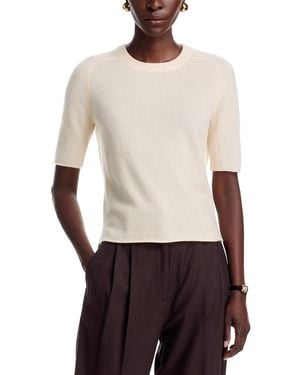 C by Bloomingdale's Cashmere Crewneck T Shirt Cashmere Sweater, Exclusive - White