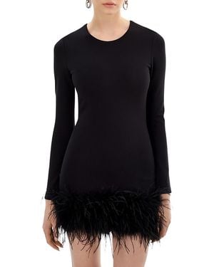 Lamarque Bahira Feather Hem Dress - Black