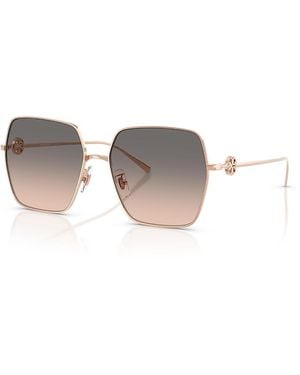 Tory Burch Square Sunglasses, 58Mm - Gray