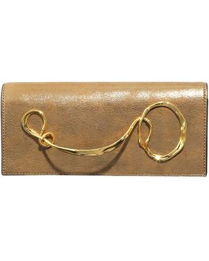 Alexis Twisted Side Handle Clutch - Natural