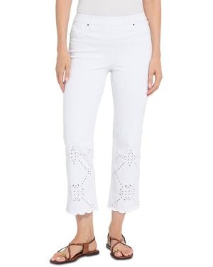 Lyssé Billie High Rise Cropped Straight Jeans - White