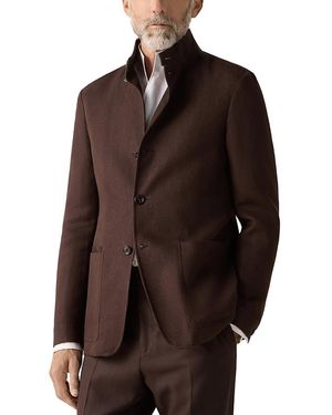 ZEGNA Oasi Lino Il Conte Jacket - Brown