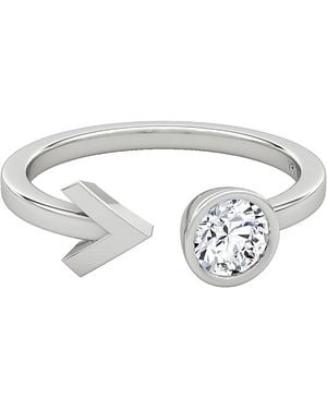Vrai Arrow Cuff Ring - White