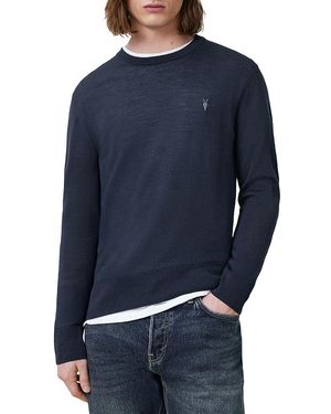 AllSaints Mode Regular Fit Merino Wool Sweater - Blue