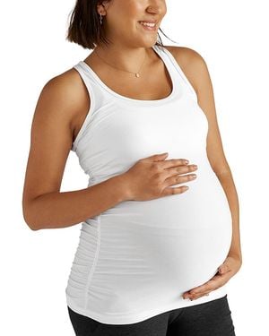 Beyond Yoga Maternity Travel Racerback Tank - White