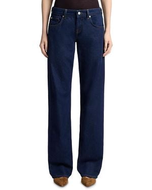 7 For All Mankind Low Rise Straight Leg Jeans - Blue