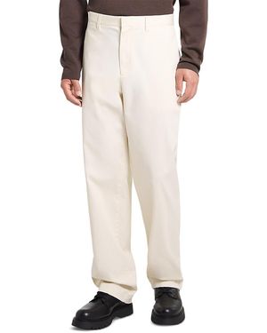 Theory Moonsoft Cotton Blend Straight Fit Chinos - White
