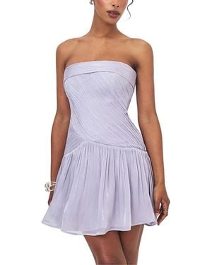 Miss Circle Yalena Crystal Organza Strapless Mini Dress - Purple