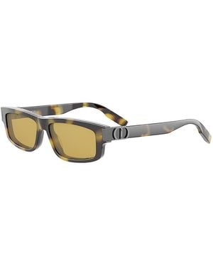 Dior Cd Icon Rectangle Sunglasses, 55Mm - Metallic