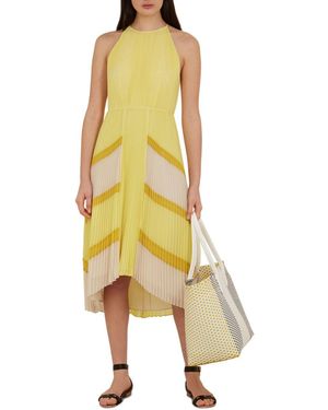 Ted Baker Nellina Pleated Dress - Yellow