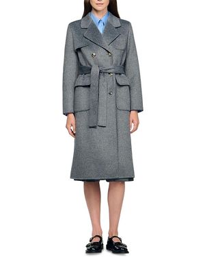 Sandro Trench Coat - Gray