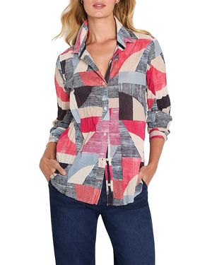 NIC+ZOE Set Sail Crinkle Shirt - Blue