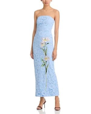 MILLY Dolores Lace Embroidered Dress - Blue