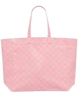 Gerard Darel Lola Monogrammed Canvas Tote Bag - Pink