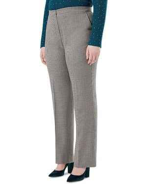 Marina Rinaldi Asburgo Press Pleat Wool Pants - Gray