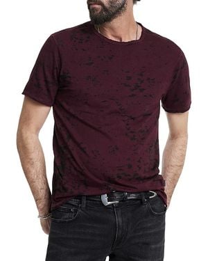 John Varvatos Eden Burnout Tee - Red