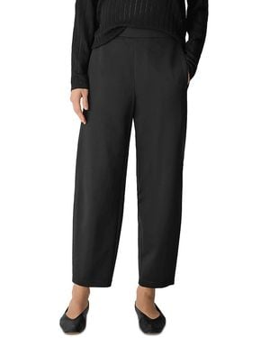 Eileen Fisher Flex Ponte Ankle Length Lantern Pants - Black