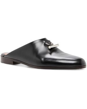 McQueen Leather Mules - Black