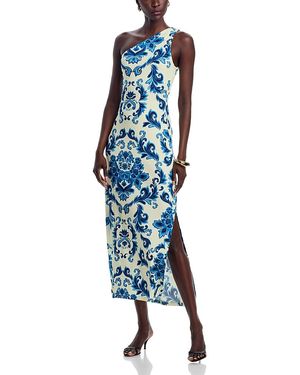 Cara Cara Nicky One Shoulder Maxi Dress - Blue