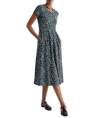Seasalt Cornwall Veronica Short Sleeve Midi Dress - Blue