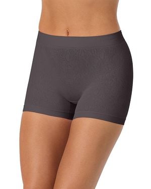 Le Mystere Lace Knit Seamless Boyshorts - Gray