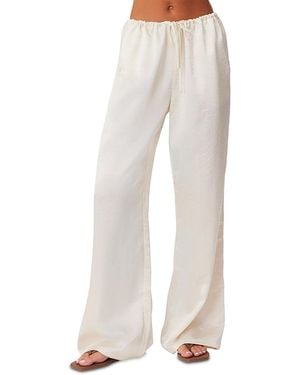 SNDY'S Dove Drawstring Waist Pants - White