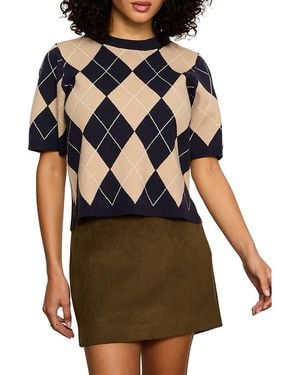 Sanctuary Argyle Perfect Sweater Tee - Green