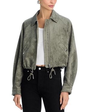 Blank NYC Faux Suede Jacket - Gray