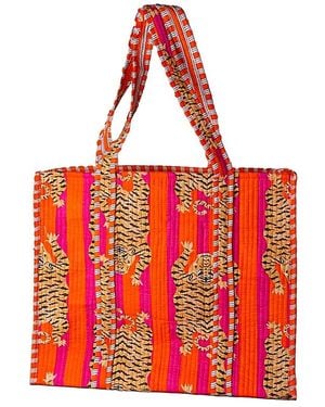 Verve Culture Quilted Feline Tote - Red