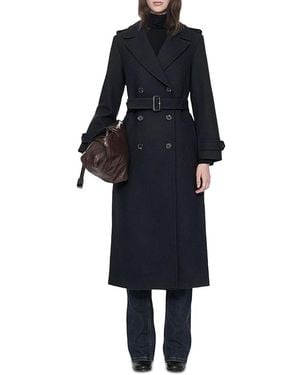 AllSaints Brescia Wool & Cotton Trench Coat - Black